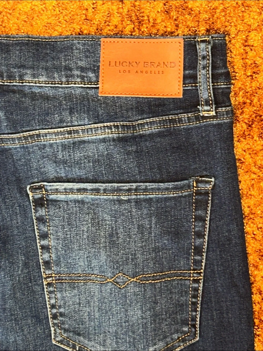 Lucky Brand Men's Straight Jeans in Dark Blue Wash